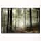 Designart - Light in Dense Fall Forest with Fog - Landscape Art Print Framed Canvas